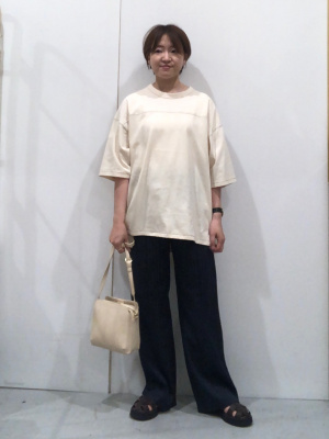 GU公式 | フットボールワイドフィットT(5分袖)(ステッチ)