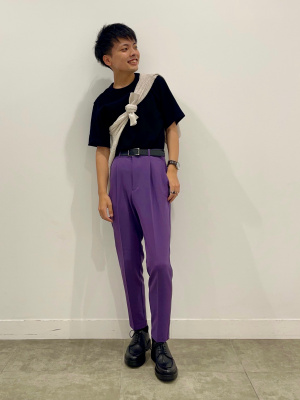 GU公式 | ストレッチテーパードパンツ(丈標準62.5～66.5cm)