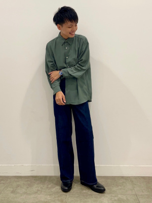 GU公式 | ハイウエストセミワイドジーンズ(丈標準72～76cm)