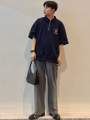 GU公式 | ウォッシャブルストレートパンツZ+X(セットアップ可能)