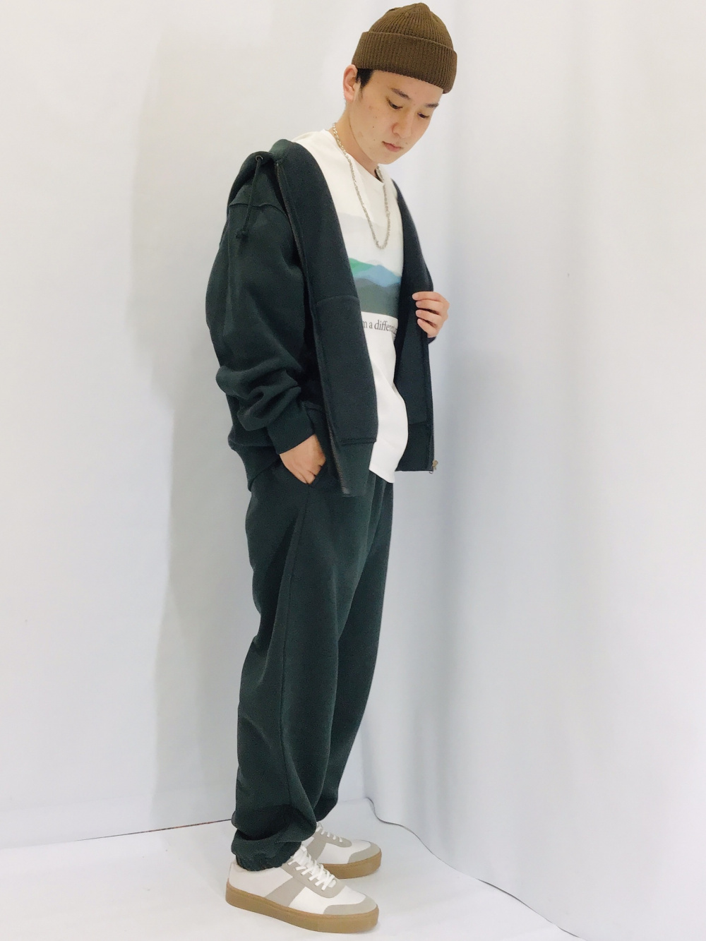 ヘビーウェイトビッグスウェットフルジップパーカ(長袖)、ハイ