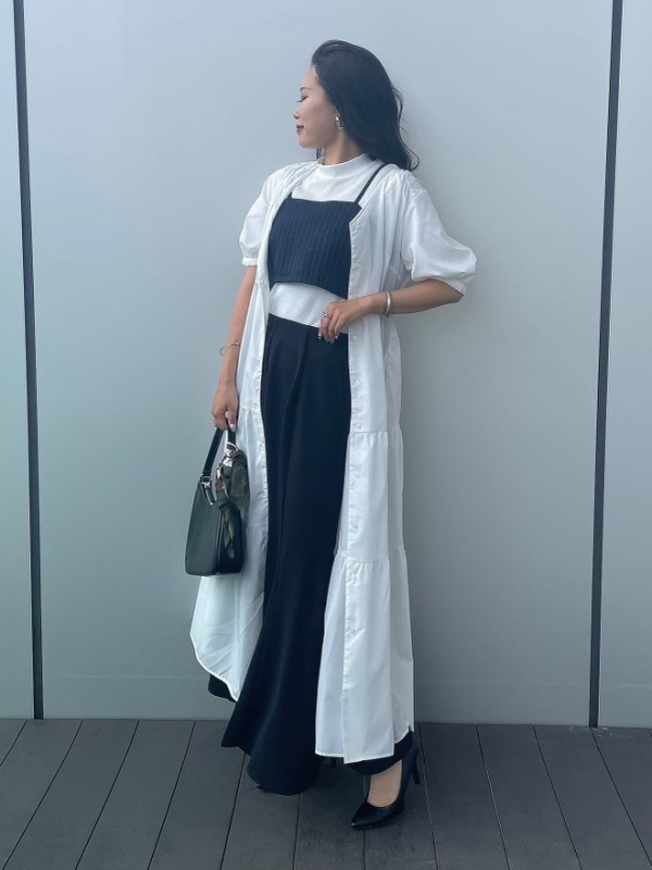 連絡専用です Vネックティアードワンピース(5分袖)（レディース）の着用