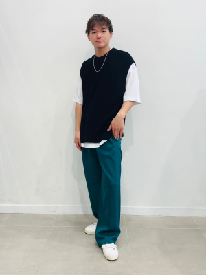 じんじく GU公式 | ウォッシャブルリラックスフィット畦ニットベスト