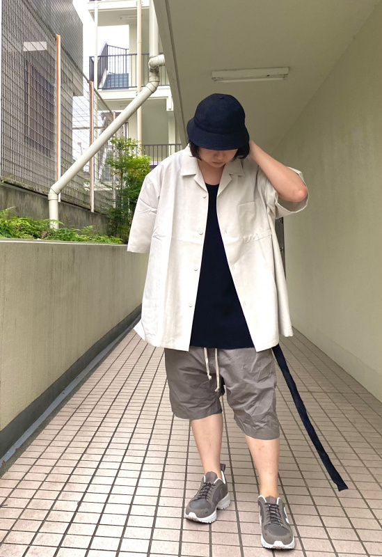 ♥み～様♥ GU公式 | ドライオープンカラーシャツ(5分袖)(セットアップ可能)