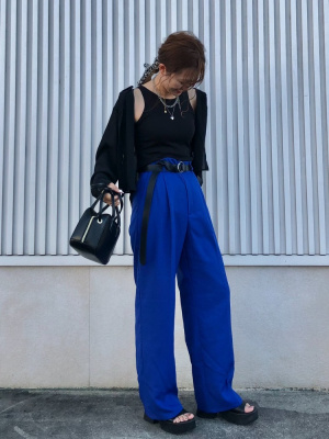 Gu公式 カラースラックス 丈標準69 73cm ファッション通販サイト