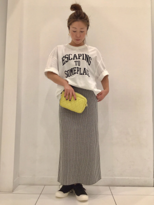 GU公式 | ダブルジャカードチェックニットスカートQ