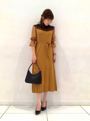 【Karen Millen】シフォンスリーブ ニット ワンピース 送/関込 シフォンスリーブニットワンピース/le.coeur blanc(ルクール