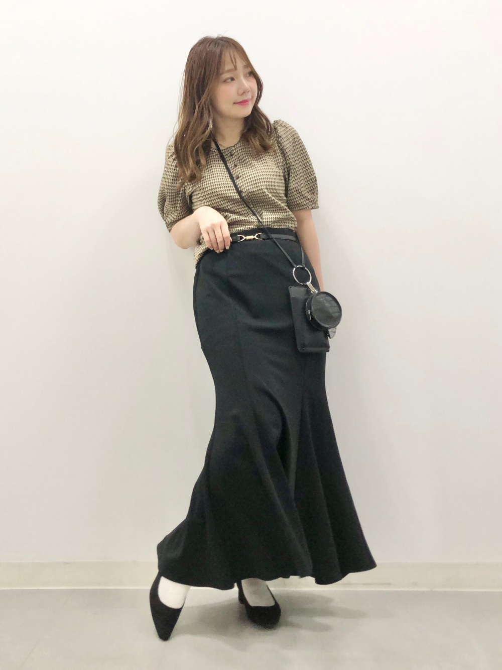 シアークロップドシャツ(長袖)Q、カットソーマーメイドロング