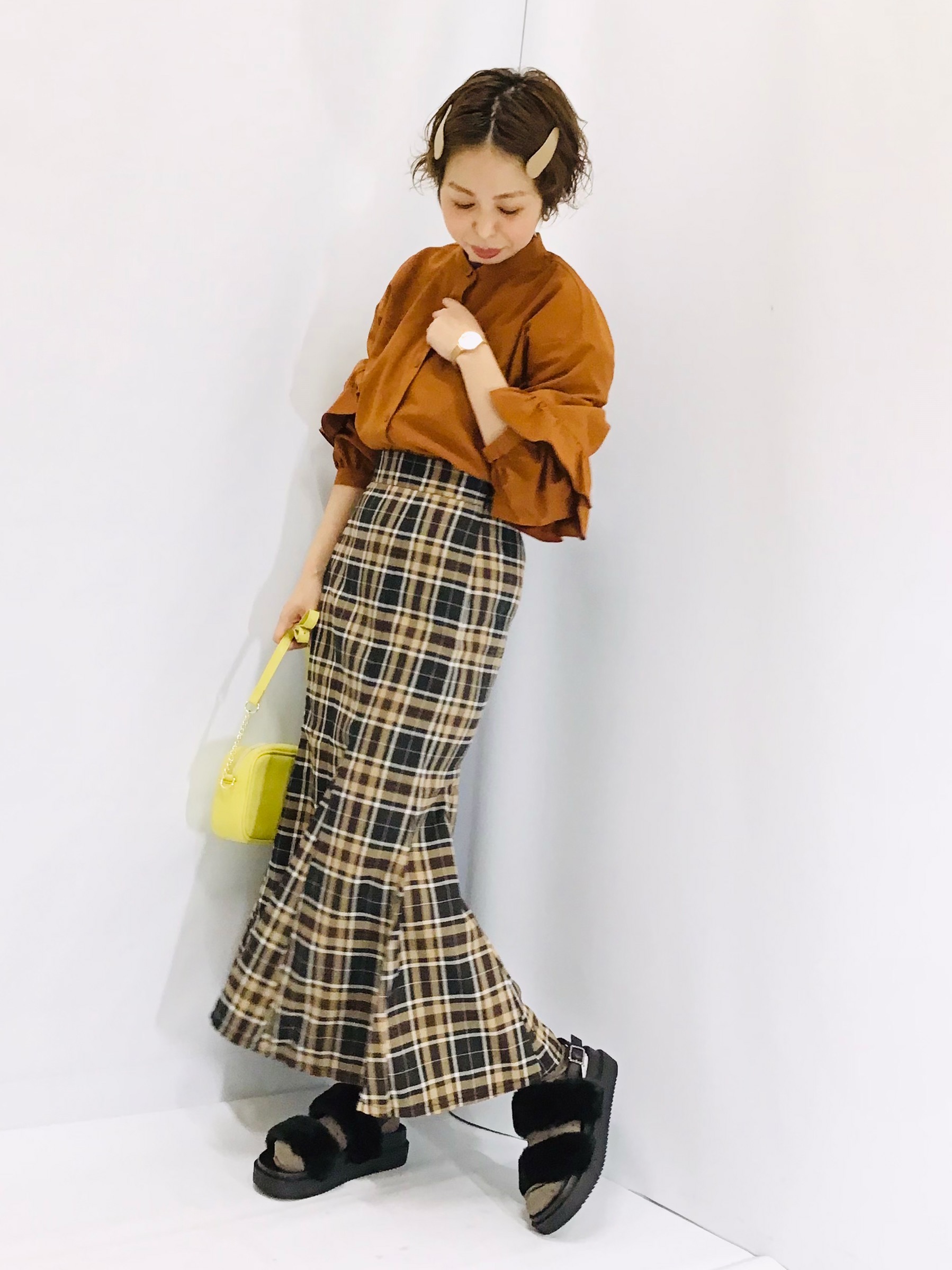 Gu チェックマーメイドスカート 13周年記念イベントが