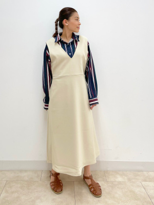 GU公式 | VネックジャンパードレスZ