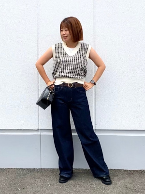 GU公式 | ジャカードベスト(チドリ)