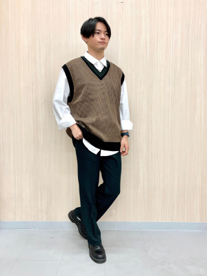 GU公式 | ウォッシャブルリラックスフィットチルデンニットベスト