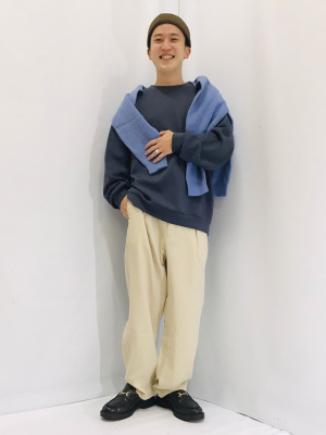 GU公式 | ダブルフェイスビッグプルオーバー(長袖)