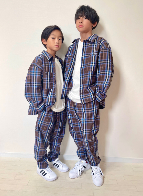 GU公式 | KIDS(男女兼用)シェフシャツジャケット(長袖)+X(セットアップ 