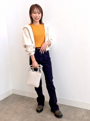 GU公式 | ミニケーブルクロップドセーター(長袖)