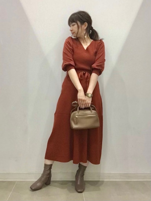 GU公式 | サテンスリーブセーター(7分袖)Z