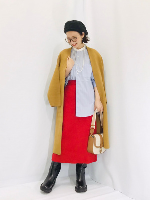 GU公式 | リラックスフィットバンドカラーシャツ(クレリック)SW+E