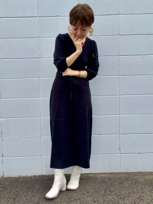 GU公式 | サテンスリーブセーター(7分袖)Z