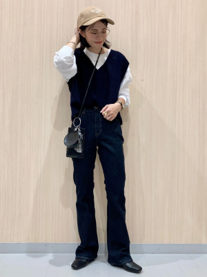 S様× 4 GU公式 | コットンブレンドコンパクトベストYT+E