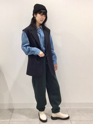 GU公式 | オーバーサイズテーラードベスト