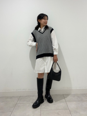 GU公式 | ウォッシャブルリラックスフィットチルデンニットベスト