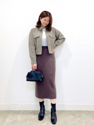 GU公式 | チェッククロップドシャツジャケット(長袖