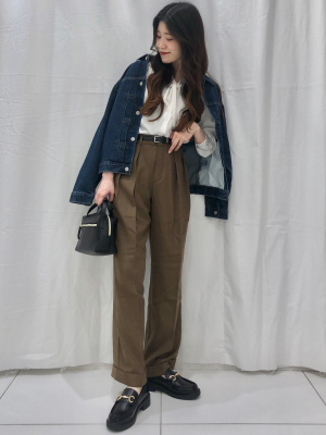 GU公式 | ボウタイブラウス(長袖)