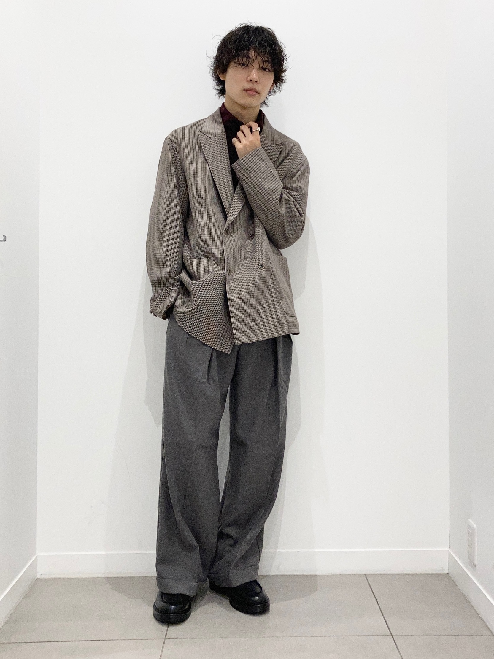 新品Acne Studios ダブルブレストジャケットグレー 520番-