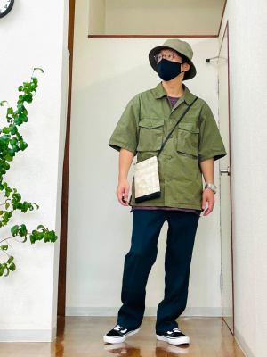 GU公式 | ウォッシュドカットオフビッグT(5分袖)NT+E