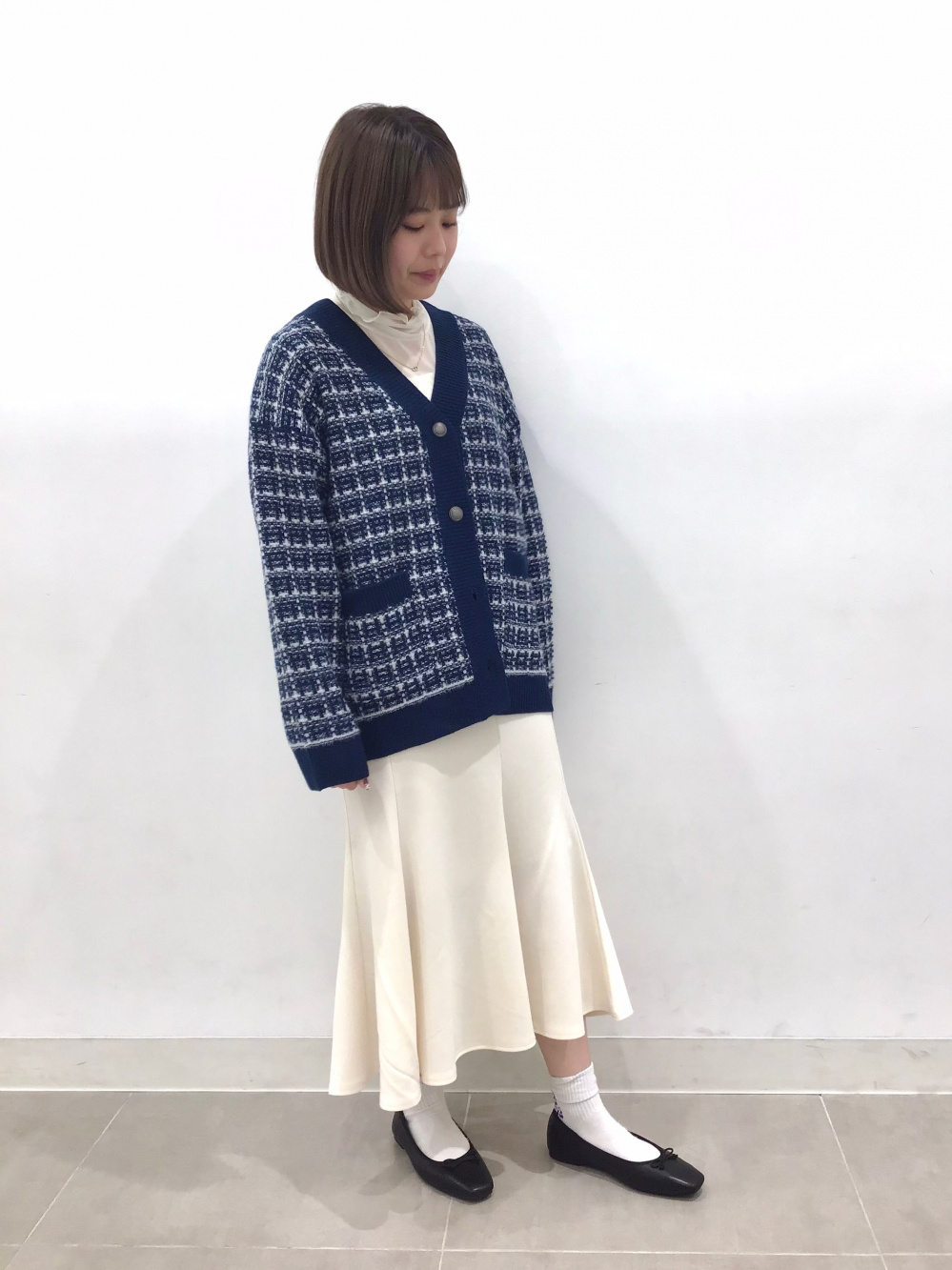 リブスクエアネックニットタンクトップ、スーパーストレッチ