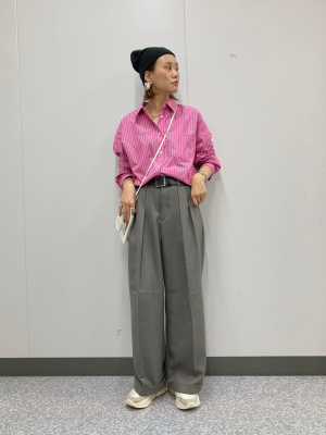 GU公式 | ストライプオーバーサイズシャツ(長袖)