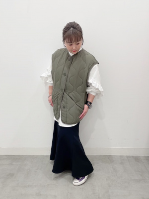 GU公式 | ラッフルスリーブブラウス(長袖)Q