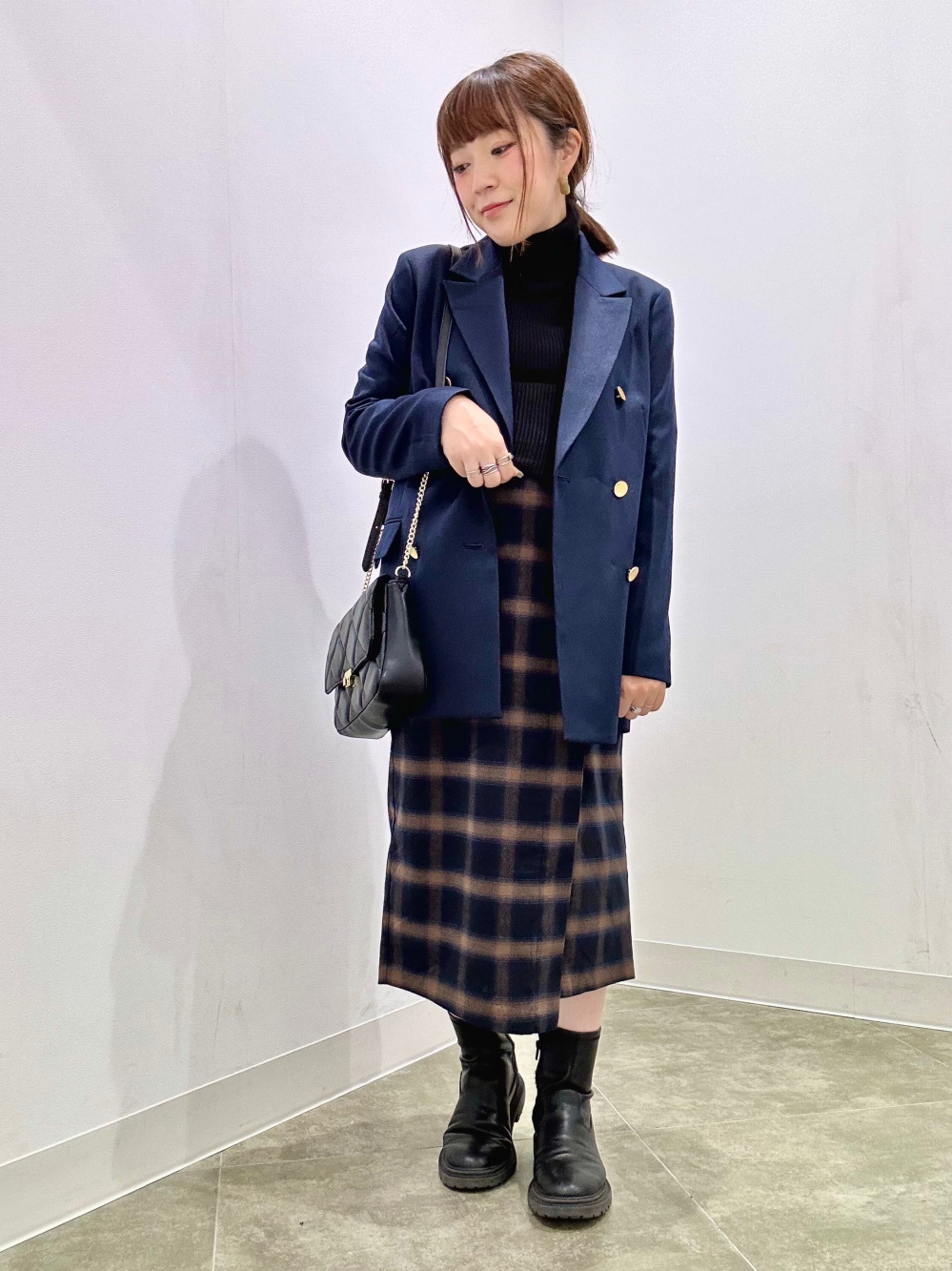 【メーカー再生品】 シフォンスリーブニットワンピース(7分袖)Z、キルティング トップス