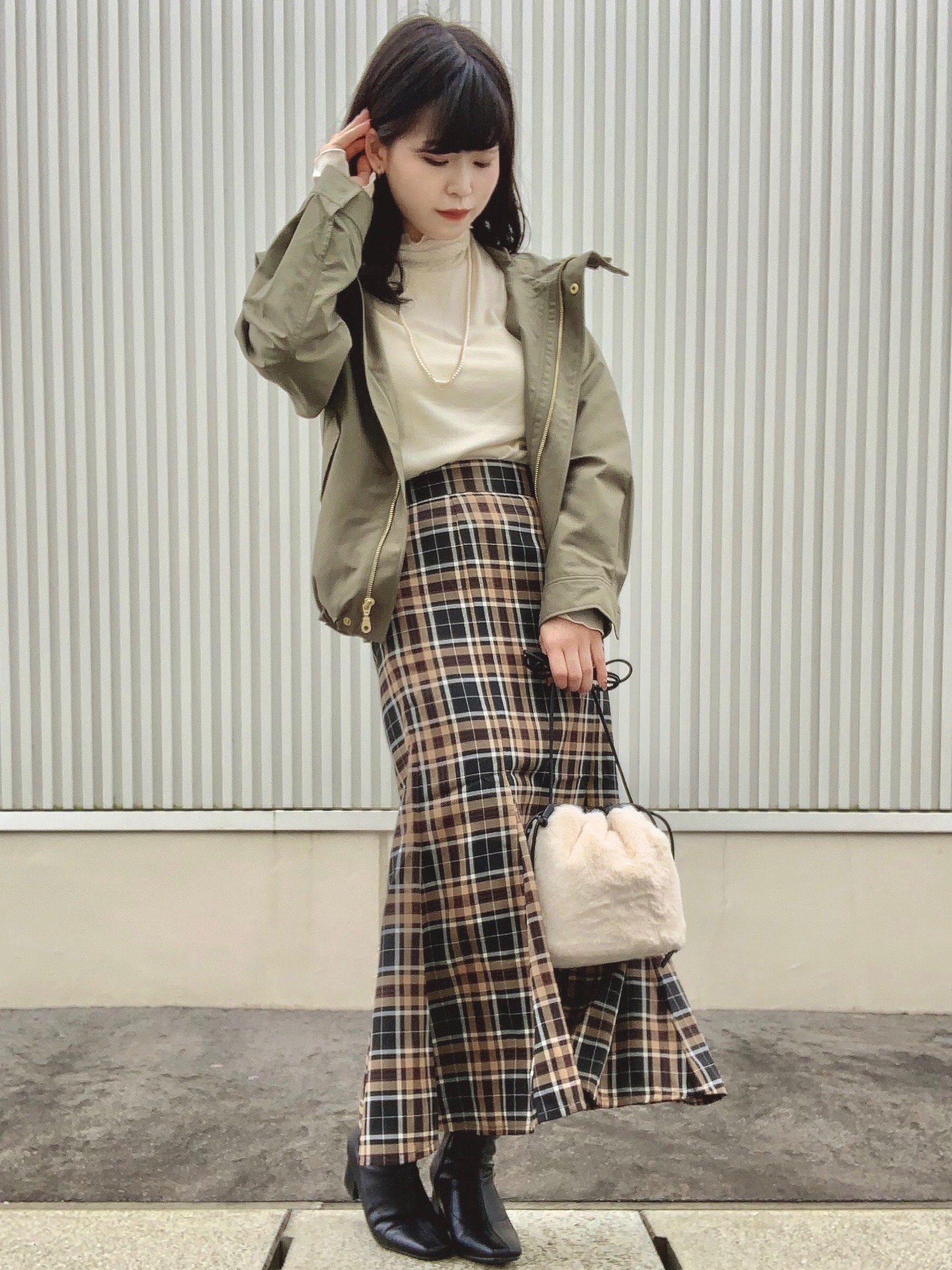 マウンテンパーカとソフトリブタートルネックt 長袖 のコーデ Gu公式 Styling Book