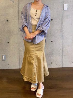 GU公式 | ステッチマーメイドロングスカートQ