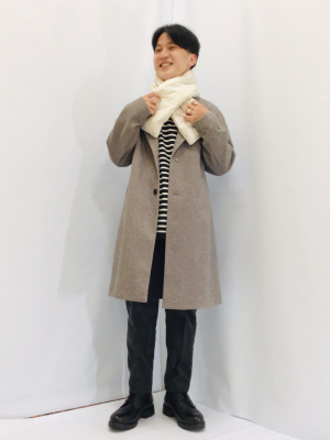 GU公式 | ソフトリッチニットチュニック(長袖)(ストライプ)+E