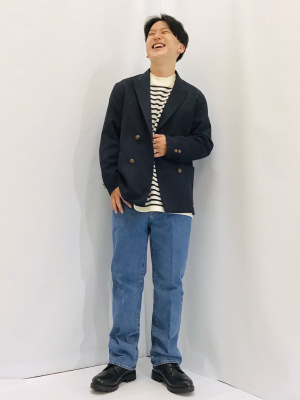 GU ダブルブレストジャケット 今期新作 新品同様 Mサイズ♡人気完売 GU公式 | ダブルブレストジャケットSW+E(セットアップ可能