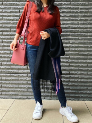 スクーデリア② GU公式 | サテンスリーブセーター(7分袖)Z