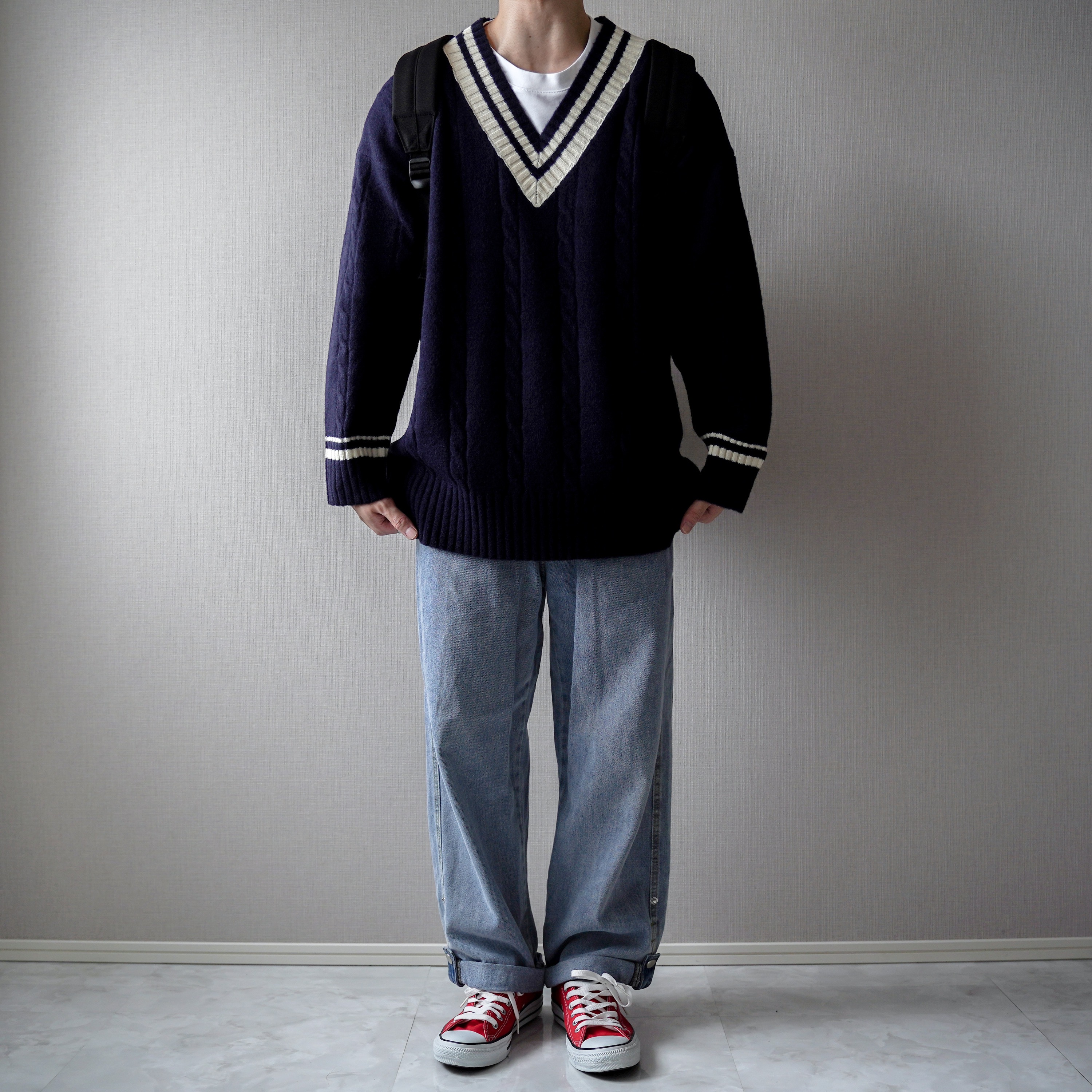 パフィータッチチルデンオーバーサイズセーター 長袖 のコーデ Gu公式 Styling Book
