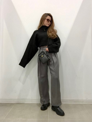 GU公式 | クロップドタートルネックセーター(長袖)YT+E