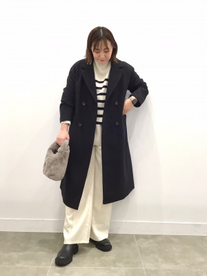 マミシーさん　専用出品 GU公式 | ボーダーハイネックチュニック(長袖)RS+E