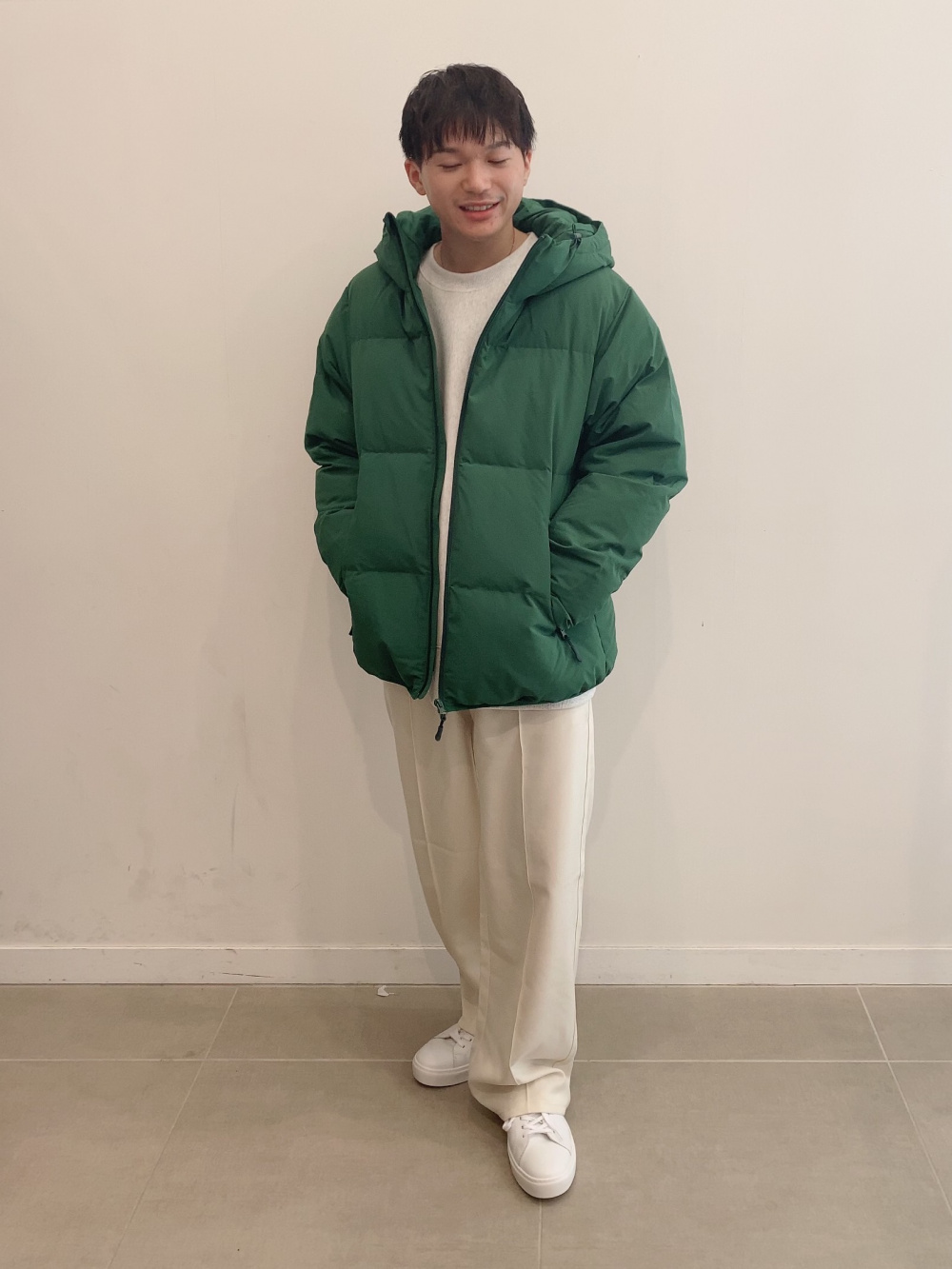 ヒートパデッドブルゾン」の着用コーディネート| ジーユー