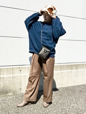  Jeansイミテーションファーバケットハット ファー バケットハット