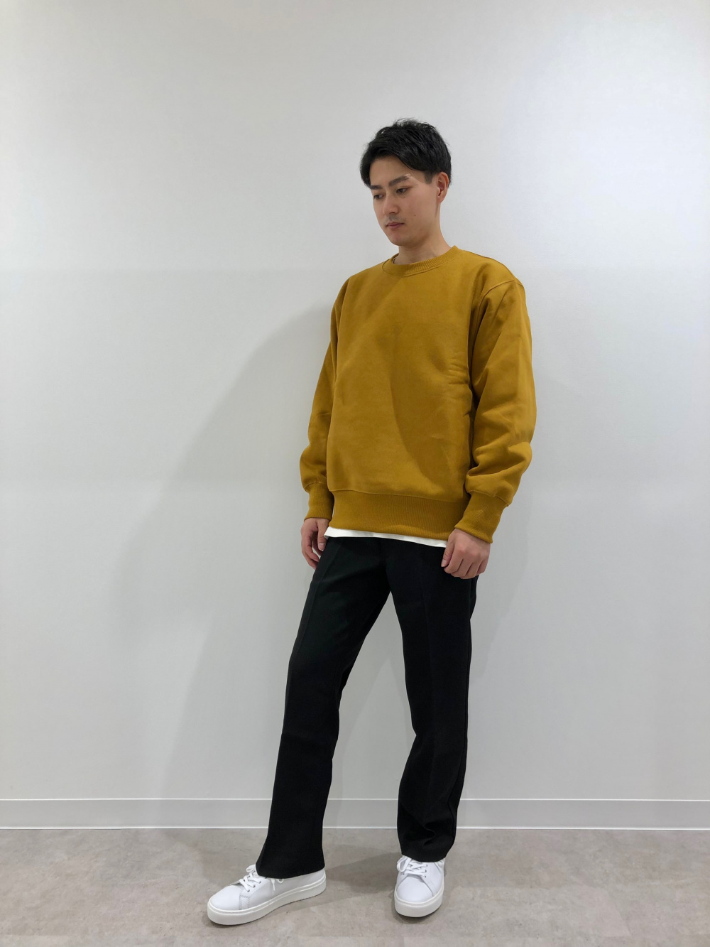 みてぃ〜 スウェT(5分袖)(カラーブロック)、ハイウエストセミワイド