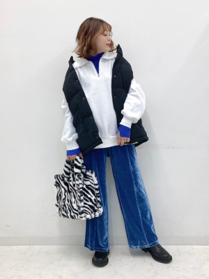 GU公式 | ベロアイージーストレートパンツYT+E