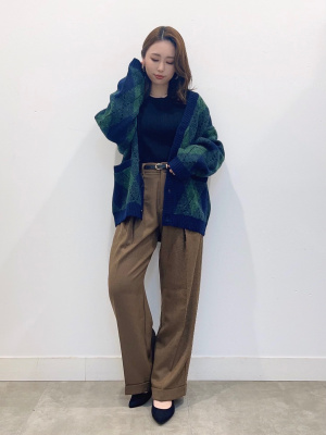 もる　２点オーダー GU公式 | ミニケーブルクロップドセーター(長袖)