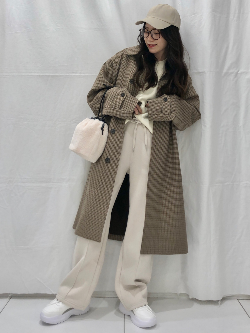 ラムブレンドVネックカーディガン(長袖)、ソフトリブタートルネックT