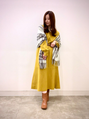 GU公式 | フレアヘムニットワンピース(長袖)Z