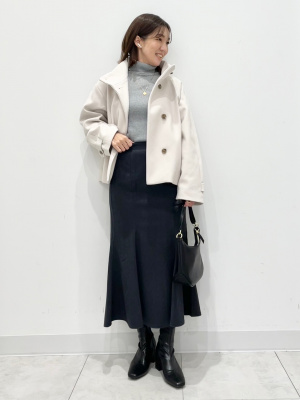 tafu様20素子L3つ GU公式 | ニットメルトンスタンドカラーショートコートZ+E