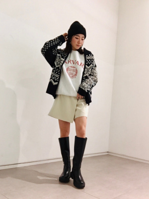 GU公式 | ノルディックニットブルゾン(長袖)YT+E